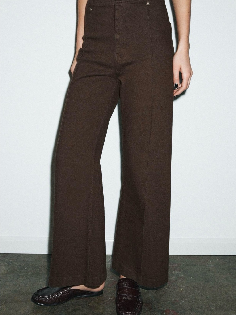 Zara women’s Tailored Wide Leg Pants | NWT | Size 10 🤎